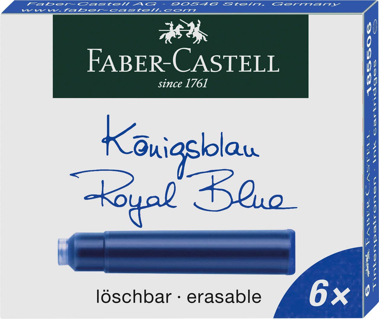 Fountain Pen Ink Cartridges, Box/6 Black