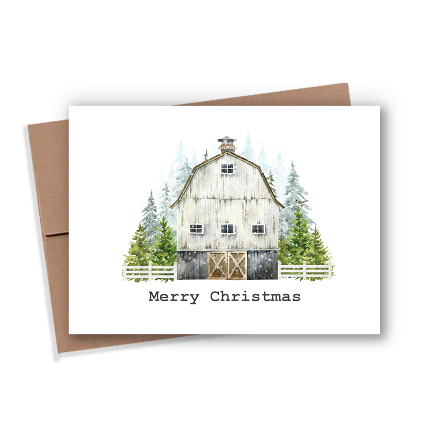 Farm Merry Christmas Card