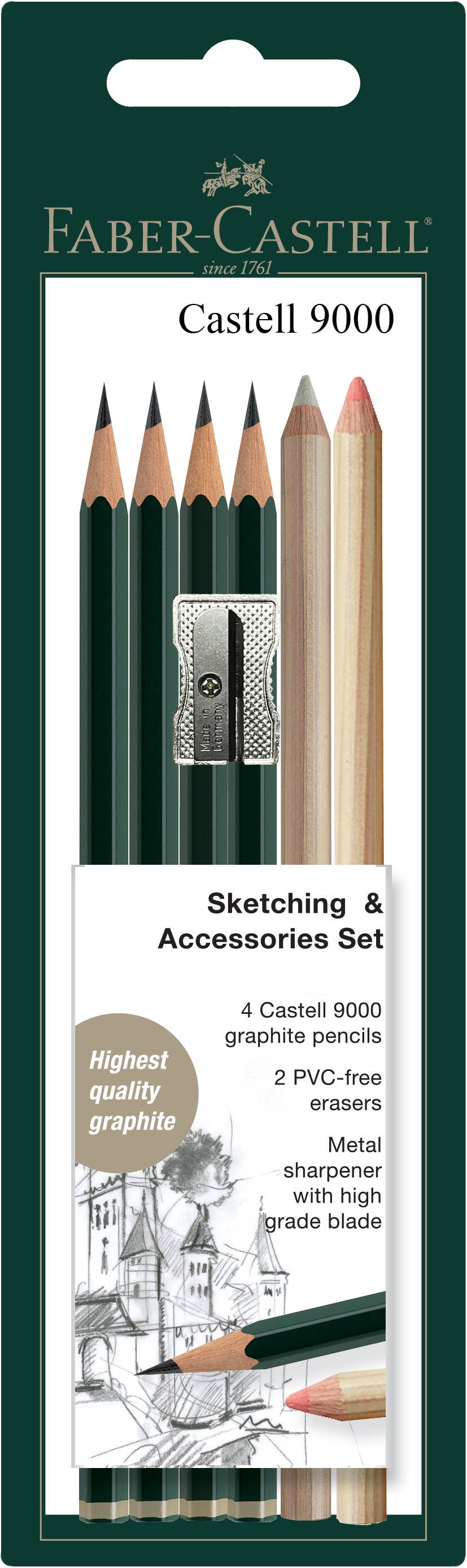 Castell 9000 Graphite Pencils, Sketching & Accessories Set