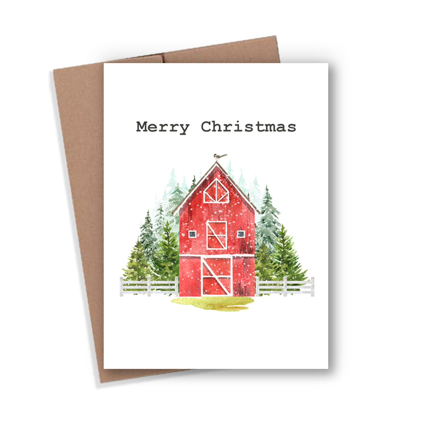 Farm Merry Christmas Card