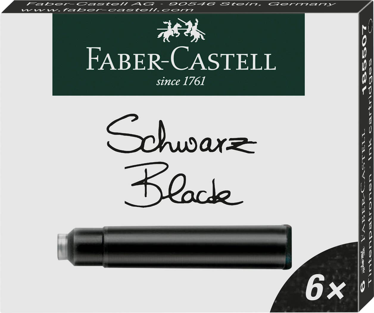 Fountain Pen Ink Cartridges, Box/6 Black