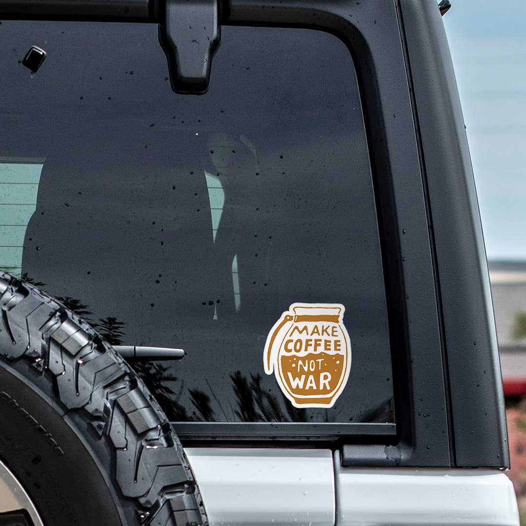 Make Coffee Not War Sticker Vinyl Decal