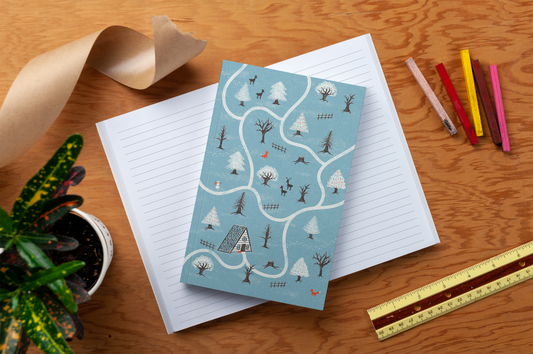 Winter Cabin Classic Layflat Journal Notebook