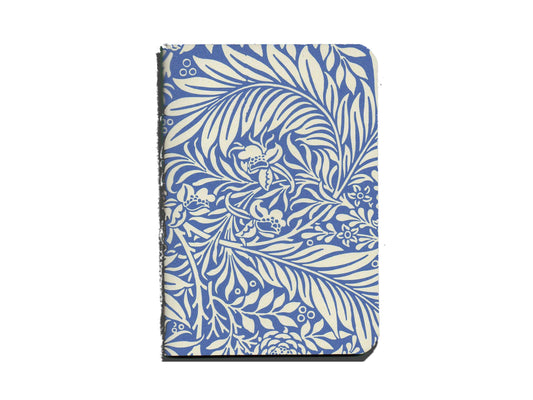 William Morris Larkspur Pattern Handcrafted  Pocket Notebook