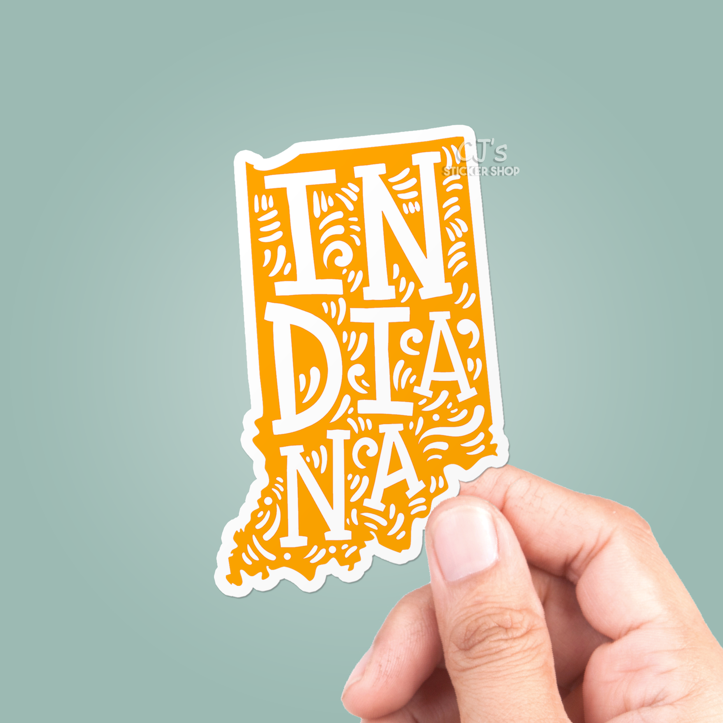 Indiana State Colorful Sticker Vinyl Decal