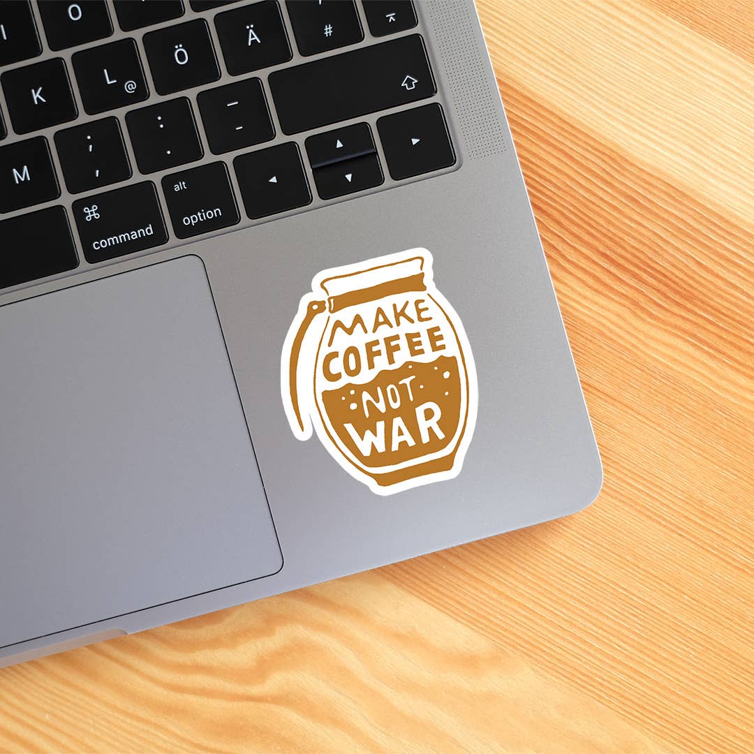 Make Coffee Not War Sticker Vinyl Decal